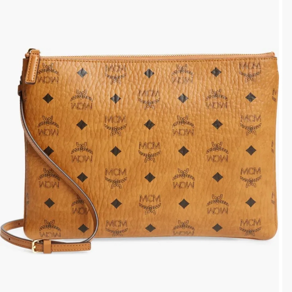 MCM Visetos Original Pouch in Cognac - Picture 3 of 11